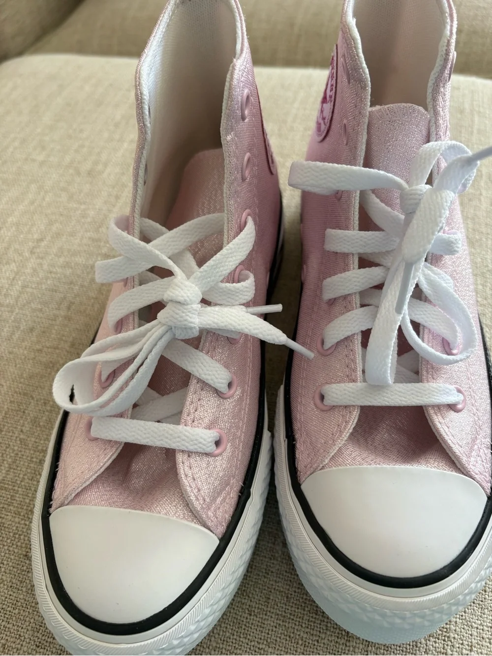 Converse Light Pink Sparkle High-Top Kids' Sneakers New W/O Tags Youth Size3